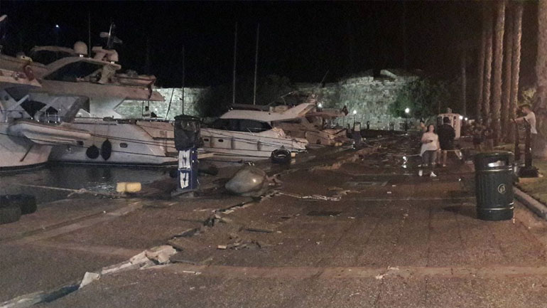 Μεγάλες ζημιές στο λιμάνι της Κω – Δεν μπορούν να καταπλεύσουν τα πλοία