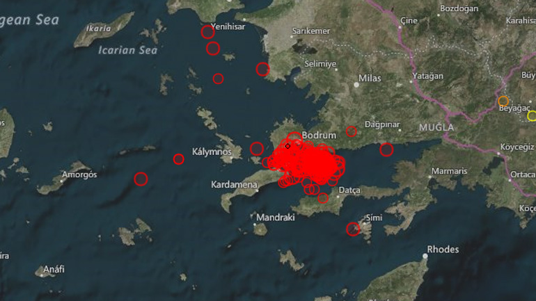 Νέα σεισμική δόνηση 3,7R στο Μπόντρουμ