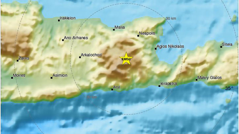 Σεισμός 4 Ρίχτερ στην Κρήτη