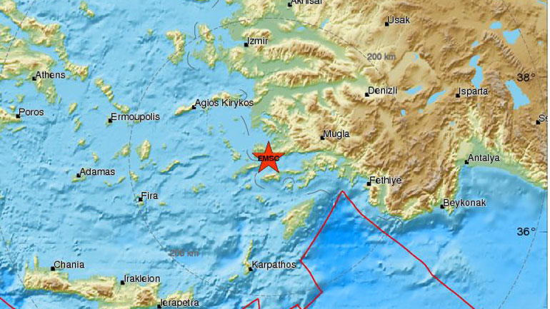 Τουρκία: Σεισμός 4,1 Ρίχτερ κοντά στο Μπόντρουμ
