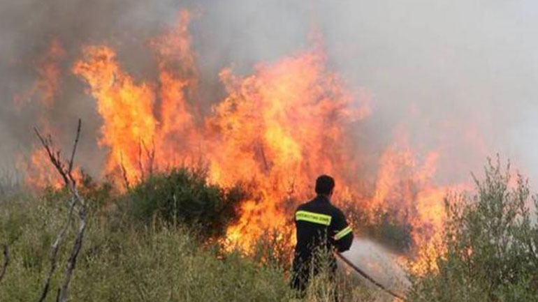 Σε ύφεση η πυρκαγιά στο όρος Παντοκράτορα στην Κέρκυρα