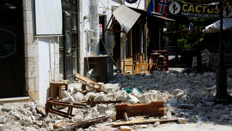 Παραμόρφωση τεσσάρων εκατοστών στην πόλη της Κω μετά τον φονικό σεισμό