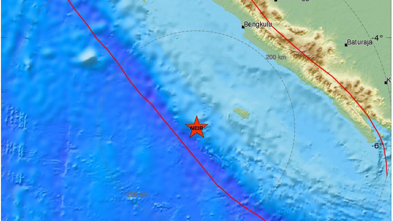 Σεισμός 5,5 Ρίχτερ νοτιοδυτικά της Σουμάτρα