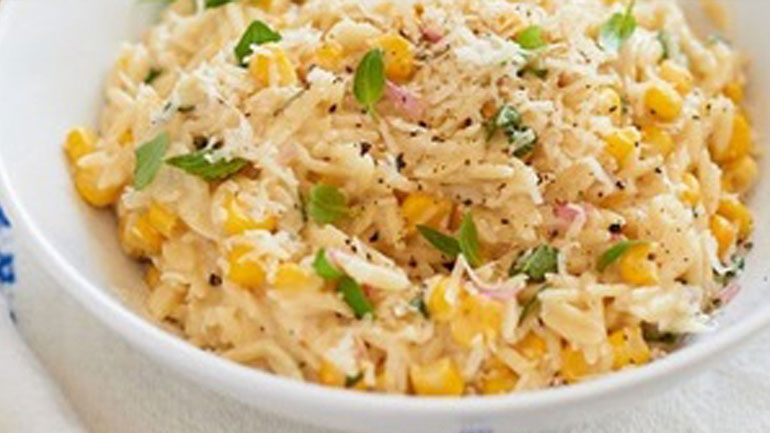 Κριθαρότο με καλαμπόκι