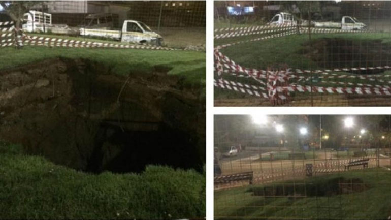 Άνοιξε η γη σε καινούρια πλατεία στο Δίλοφο της Βάρης