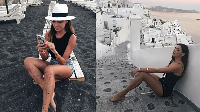 Όλγα Φαρμάκη: Οι εντυπωσιακές φωτογραφίες από τις διακοπές της στη Σαντορίνη!