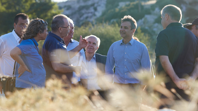 Επίσκεψη Κυριάκου Μητσοτάκη στον Εθνικό Δρυμό της Πάρνηθας