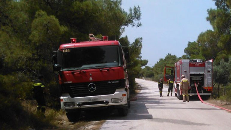 Μυτιλήνη: Υπό έλεγχο τέθηκε η φωτιά μεταξύ Γέρας και Πλωμαρίου