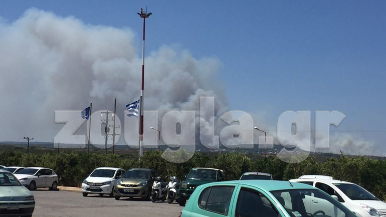 Σε εξέλιξη φωτιά στον Μυλοπόταμο Κυθήρων