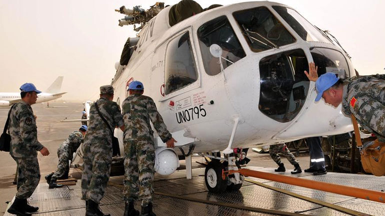 Ενισχύθηκε η κινεζική ειρηνευτική αποστολή στο Νταρφούρ με δύο μεταγωγικά ελικόπτερα