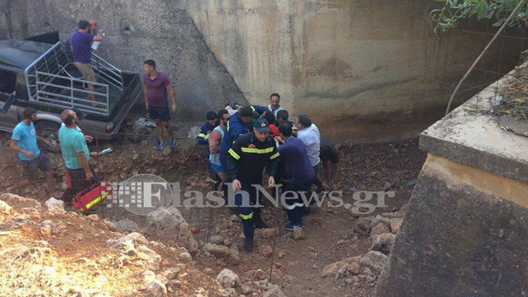 «Βουτιά» αυτοκινήτου στην εθνική οδό Χανίων – Ρεθύμνης