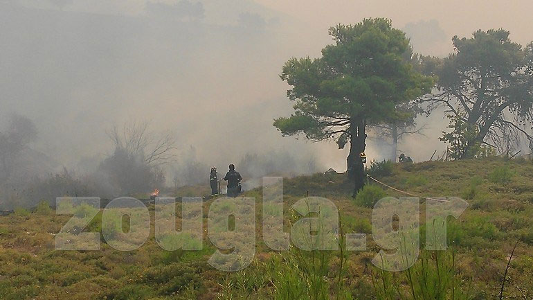 Συνεχίζεται η μάχη με τις φλόγες στην ανατολική Αττική – Ξεκίνησαν οι ρίψεις νερού από τα εναέρια μέσα