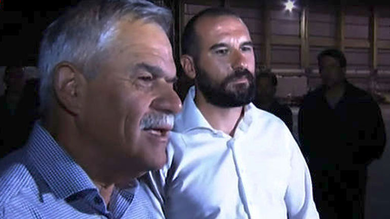 Σύσκεψη στην Αεροπορική Βάση Πυρόσβεσης Ελευσίνας με τον Δ. Τζανακόπουλο και τον Ν. Τόσκα