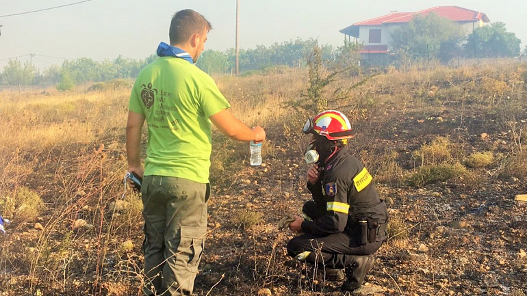 Οι Έλληνες Πρόσκοποι στο πλευρό των πυροσβεστικών δυνάμεων
