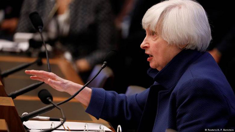 Η πρόεδρος της Fed Tζάνετ Γέλεν