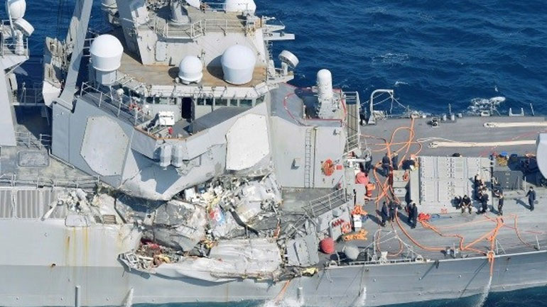 Το αμερικανικό ναυτικό τιμωρεί αξιωματικούς και ναύτες για τη σύγκρουση αντιτορπιλλικού με ιαπωνικό φορτηγό πλοίο