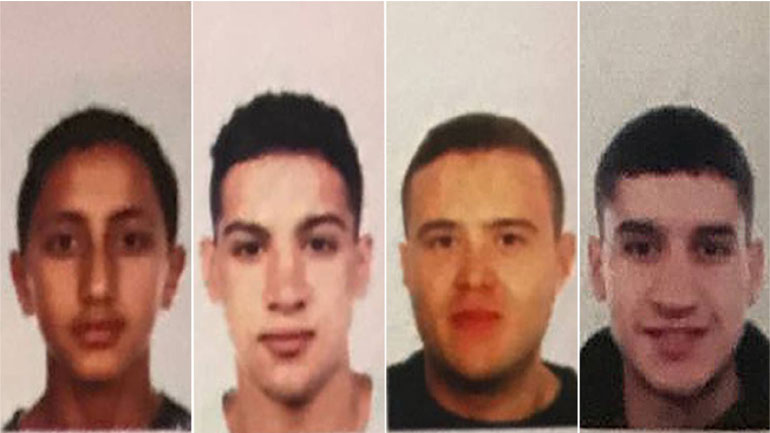 Στη δημοσιότητα οι φωτογραφίες των 4 τζιχαντιστών που αναζητά η ισπανική αστυνομία