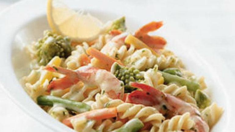 Βίδες με γαρίδες και μπρόκολο