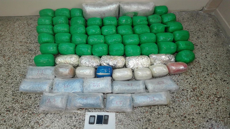 Συλλήψεις για μεταφορά 78 κιλά κάνναβης