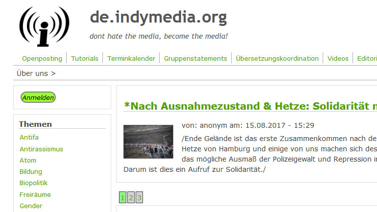 Γερμανία: Την απαγόρευση του ιστοτόπου της Indymedia αποφάσισε η κυβέρνηση