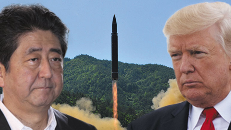 Άμπε και Τραμπ συμφώνησαν να συνεργαστούν στενά για την αντιμετώπιση της Βόρειας Κορέας