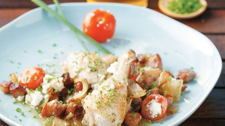 Κοτόπουλο με τρυφερά ντοματίνια