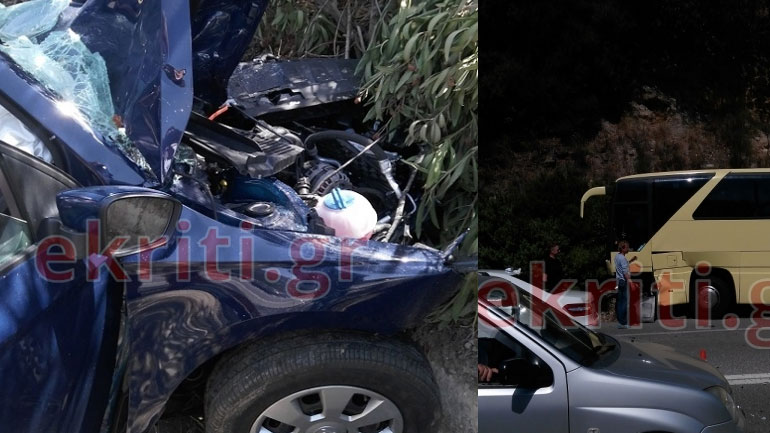 Τραγωδία στην Κρήτη: Σφοδρή σύγκρουση λεωφορείου με ΙΧ- Ένας νεκρός