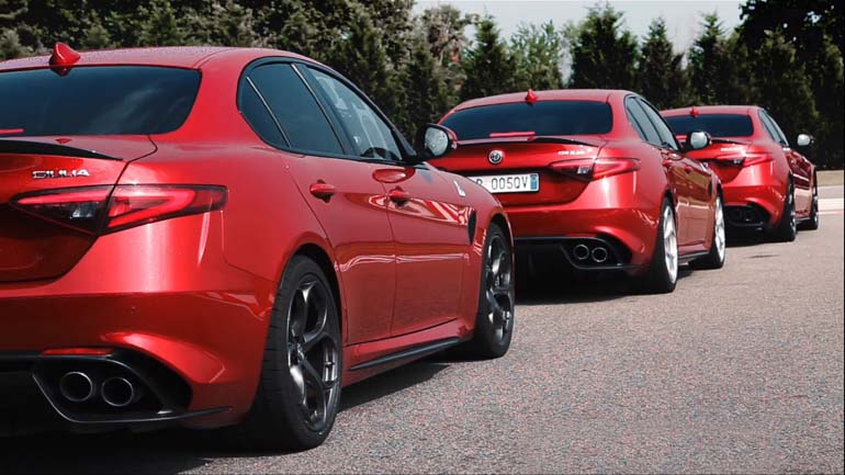 Οι οδηγοί της Ferrari στο τιμόνι της Alfa Romeo Giulia QV