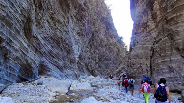 Αυξημένη η  κίνηση των επισκεπτών στο φαράγγι της Σαμαριάς