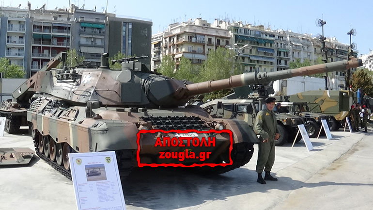 Τα άρματα μάχης του Ελληνικού Στρατού συγκεντρώνουν το ενδιαφέρον των επισκεπτών της ΔΕΘ