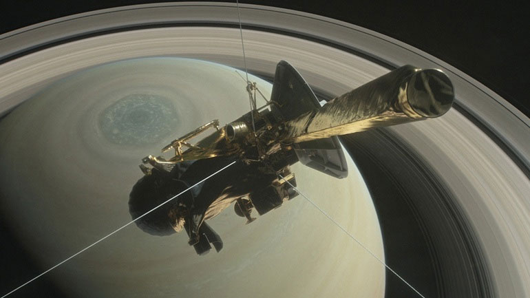 Η στιγμή που το διαστημικό σκάφος Cassini αυτοκαταστράφηκε πάνω στον Κρόνο Η στιγμή που το διαστημικό σκάφος Cassini αυτοκαταστράφηκε πάνω στον Κρόνο