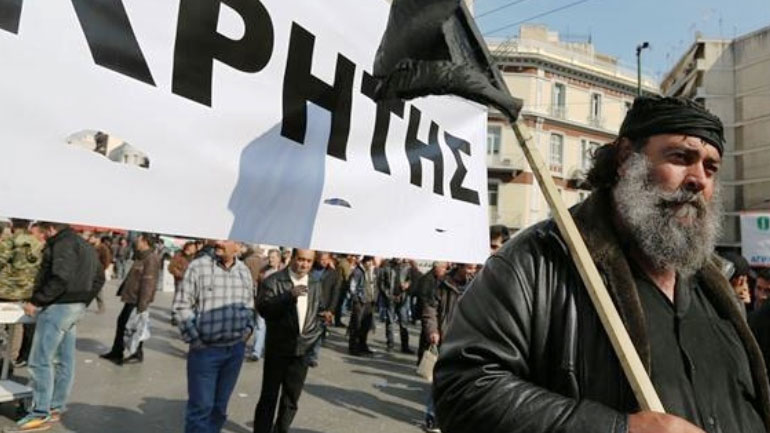 Κινητοποιήσεις αγροτών κατά την επίσκεψη Τσίπρα στην Κρήτη