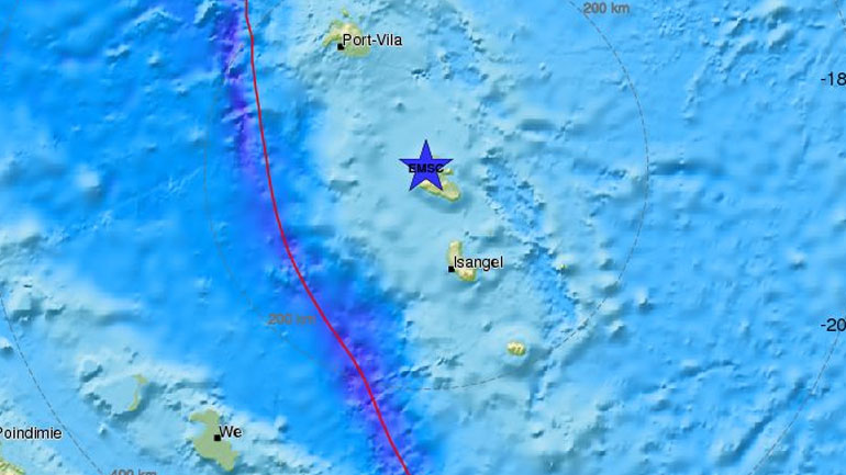 Σεισμική δόνηση 6,3R στο Βανουάτου