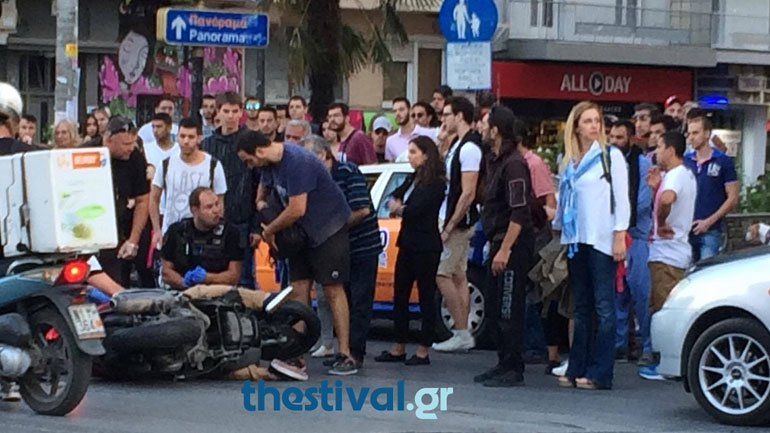 Σύγκρουση μοτοσικλετών στο κέντρο της Θεσσαλονίκης