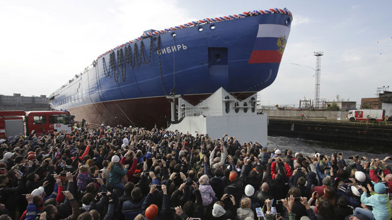 Ρωσία: Καθελκύστηκε το πυρηνοκίνητο παγοθραυστικό Sibir στην Αγία Πετρούπολη