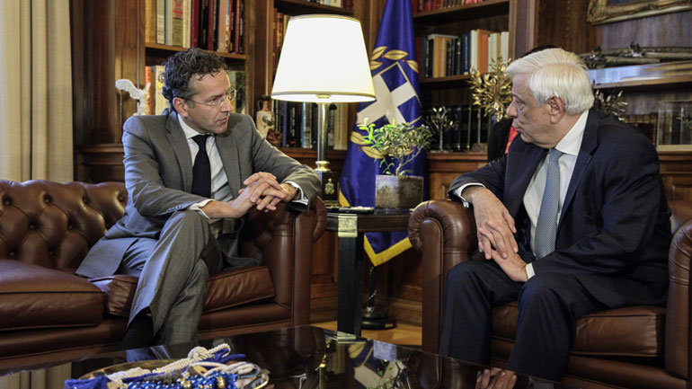 Πρ. Παυλόπουλος – Γ. Ντάϊσελμπλουμ: Συμφώνησαν στην ανάγκη ταχύτατης ολοκλήρωσης της αξιολόγησης