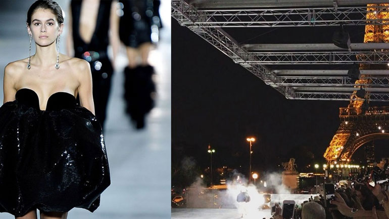 Paris Fashion Week: Φαντασμαγορικό το show του Yves Saint Laurent κάτω από τον Πύργο του Άιφελ