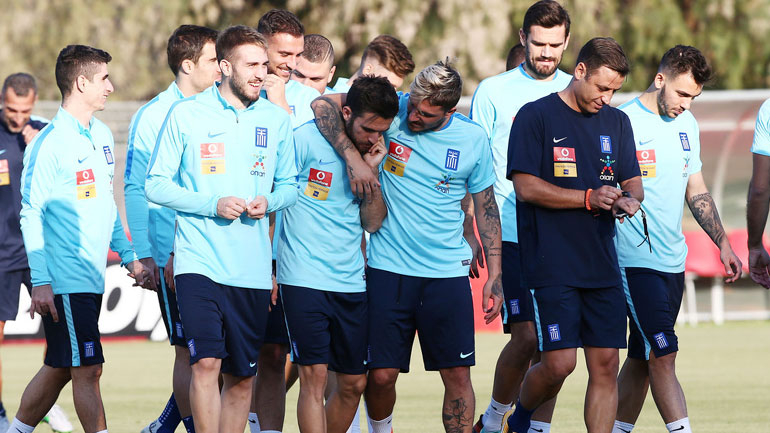 Πρώτη προπόνηση της Εθνικής ενόψει του αγώνα με την Κύπρο