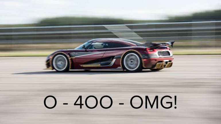 Η Koenigsegg ξεπέρασε τη Bugatti στα 0-400-0 χλμ./ώρα