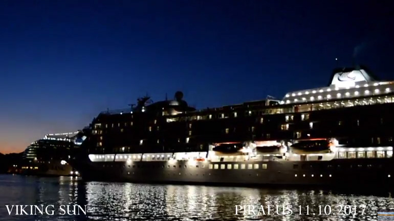 Viking Sun : Παρθενική άφιξη στο λιμάνι του Πειραιά