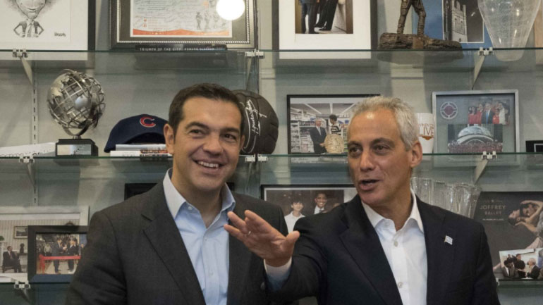 Για τη δυναμική της ελληνικής οικονομίας ενημέρωσε ο Αλ.Τσίπρας το δήμαρχο του Σικάγο