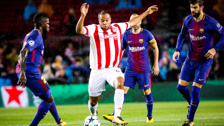 Λύγισε στη Βαρκελώνη ο Ολυμπιακός-Ηττήθηκε 3-1 από την Μπαρτσελόνα