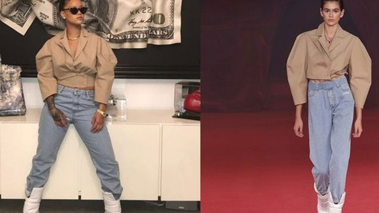 Η Rihanna μόλις αντέγραψε το runway look της η Kaia Gerber και το αποτέλεσμα είναι μοναδικό!