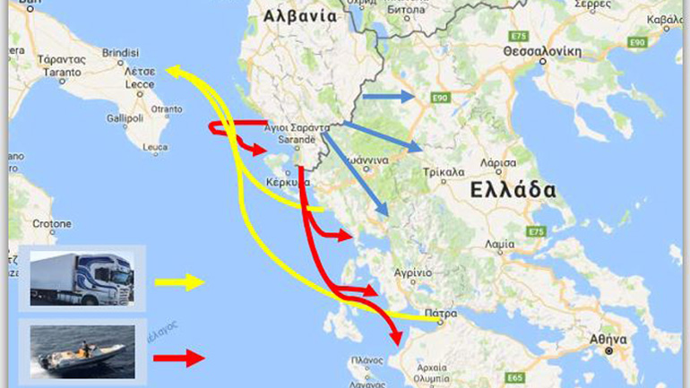 Οι διαδρομές της διακίνησης ναρκωτικών στη χώρα μας 
