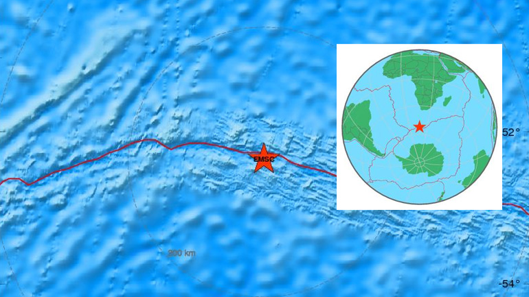 Σεισμός 6R νοτιοδυτικά της Αφρικής