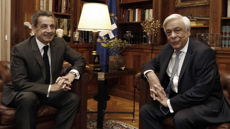 Συνάντηση Παυλόπουλου – Σαρκοζί στο Προεδρικό Μέγαρο