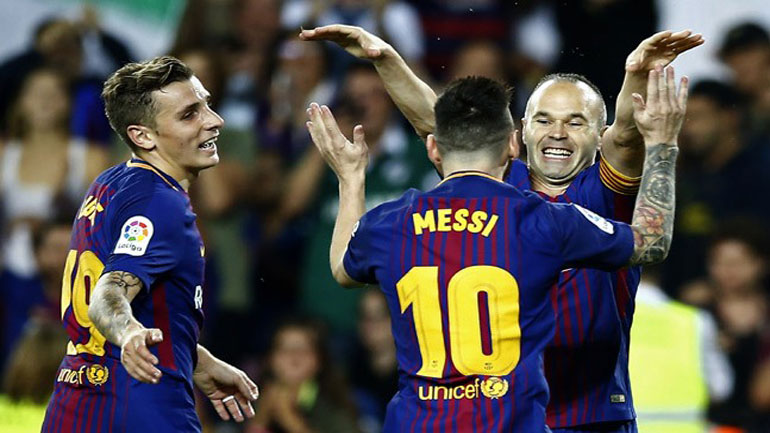 Εύκολες νίκες για Μπαρτσελόνα και Ρεάλ, με τη Βαλένθια να μπαίνει “σφήνα” ανάμεσά τους Εύκολες νίκες για Μπαρτσελόνα και Ρεάλ, με τη Βαλένθια να μπαίνει “σφήνα” ανάμεσά τους