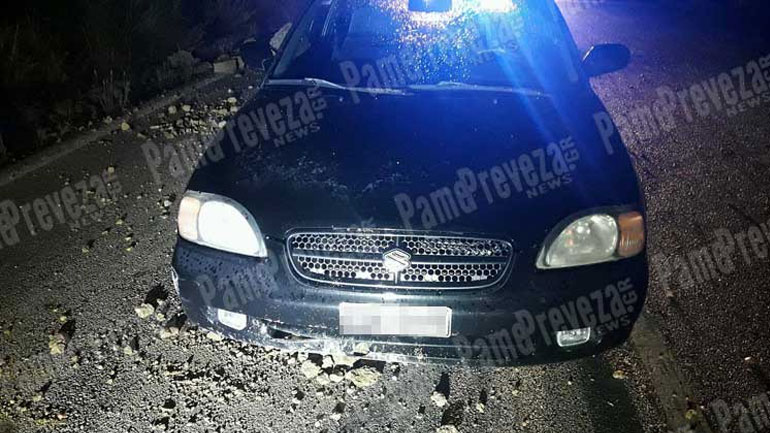 Πρέβεζα: Κατολίσθηση στην εθνική οδό λίγο έλειψε να προκαλέσει σοβαρό τροχαίο