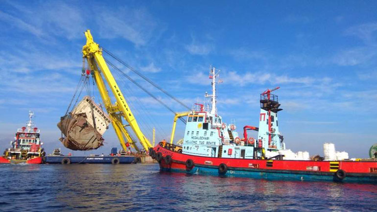 Ολοκληρώνεται η επιχείρηση ανέλκυσης του ναυαγίου «CABRERA»