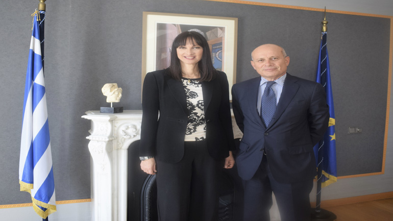 Συνάντηση της Υπουργού Τουρισμού με τον Ιταλό Πρέσβη για την ενίσχυση της τουριστικής συνεργασίας Ελλάδας- Ιταλίας